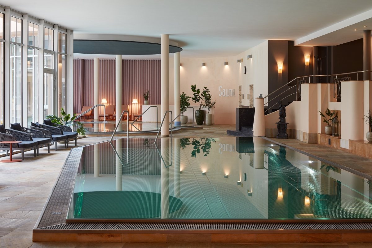 Bazén ve wellness hotelu Falkensteiner v Mariánských Lázních